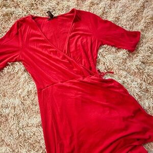 Forever 21 Red Wrap Dress